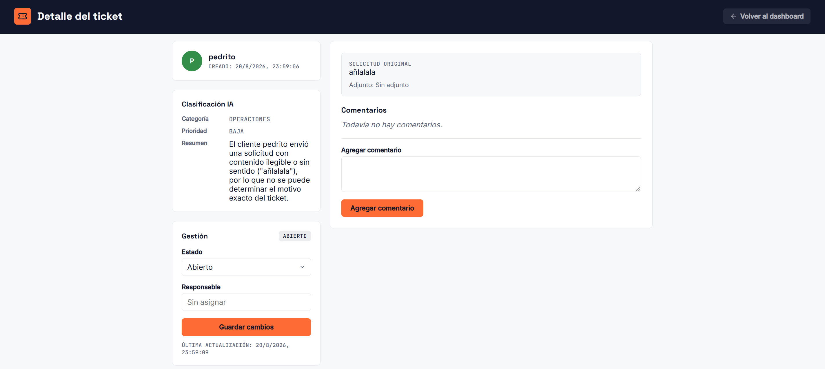 Detalle del ticket